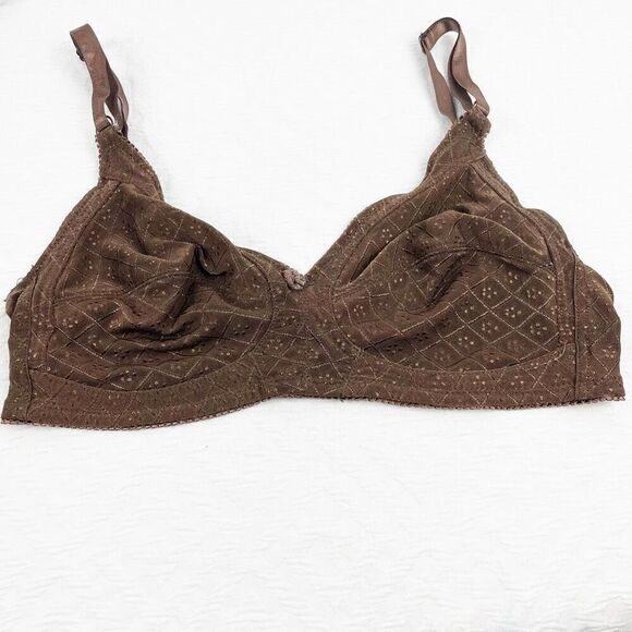 BUY 1 GET 1 FREE Mamia 36d brown unlined supportive bra - Picture 1 of 8